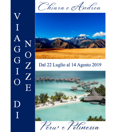 Visualizza il programma del viaggio di nozze Visualizza il programma del viaggio di nozze
