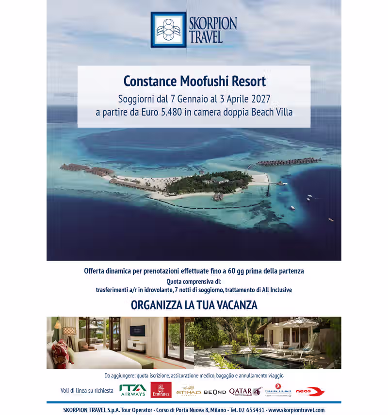 Soggiorni dal 07 Gennaio al 03 Aprile 2027 in Beach Villa