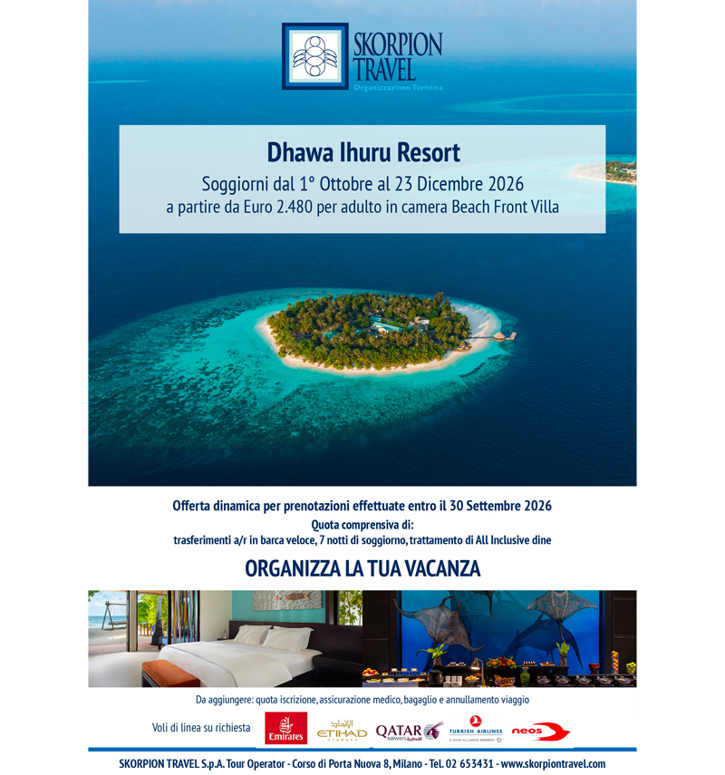 Soggiorni dal 1° Ottobre al 23 Dicembre 2026